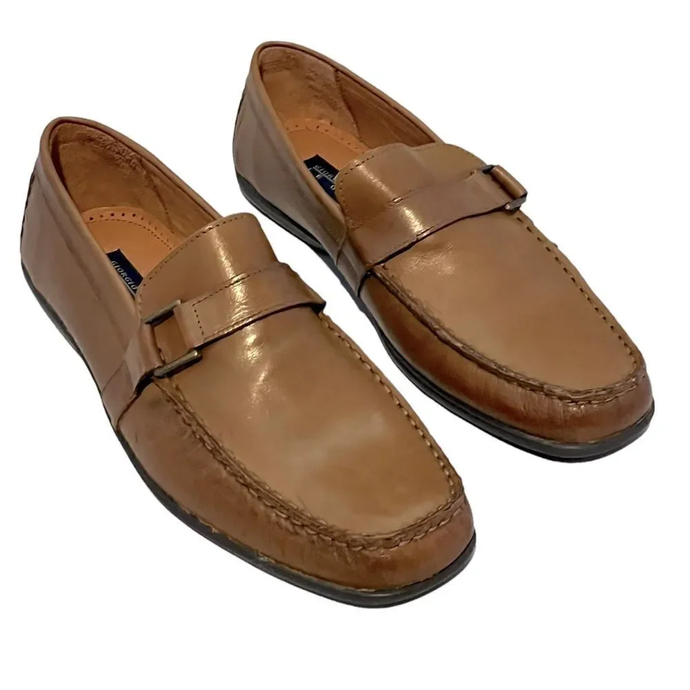 Men’s Giorgio Brutini Le Glove Brown Leather Driving Loafers Size 10 NWOT